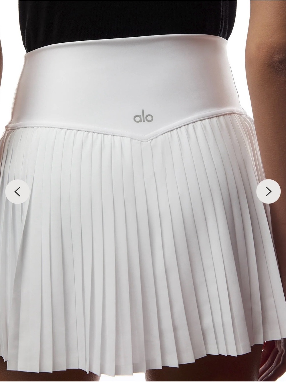 ALO Yoga grand slam White Pleated tennis Skirt size XS